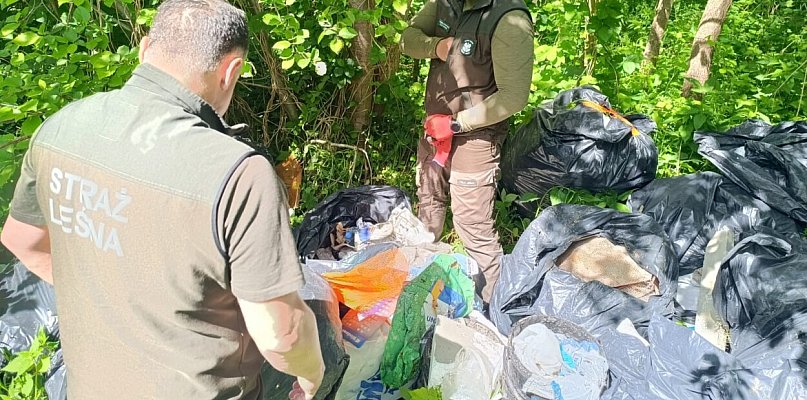 Nadl. Zaporowo: 36 minut i sprawca namierzony! Leśny śmieciarz złapany