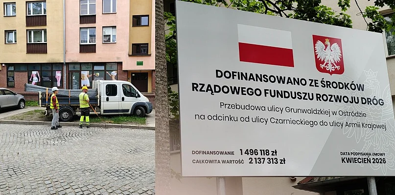 Ostróda: Ruszył remont ul. Grunwaldzkiej. Na początku prace porządkujące teren