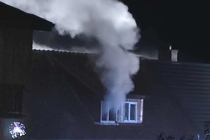 Pożar w budynku mieszkalnym w Kraplewie