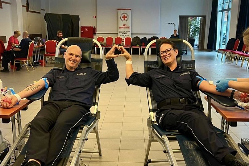 Policjanci z Ostródy oddali krew dla potrzebujących