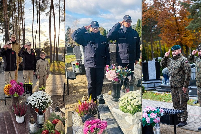Mundurowi z Ostródy oddali hołd zmarłym kolegom