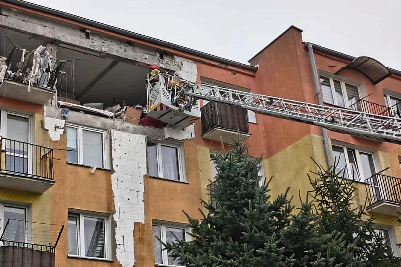 Potężny wybuch gazu w bloku w Braniewie