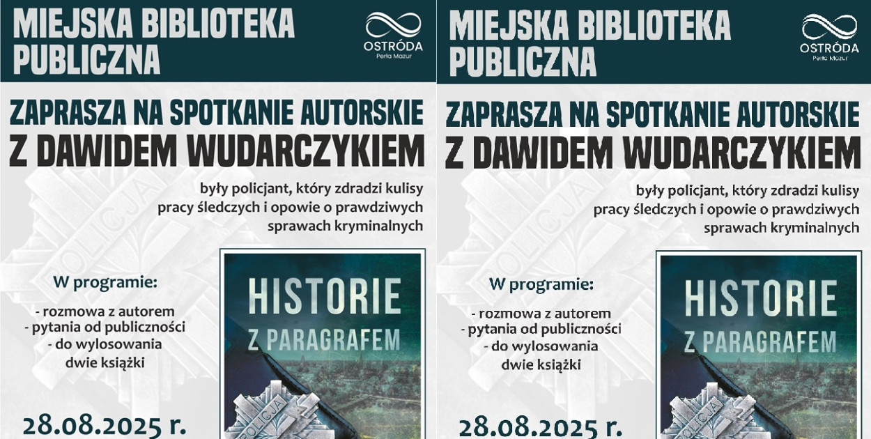 Spotkanie autorskie z Dawidem Wudarczykiem w Ostródzie