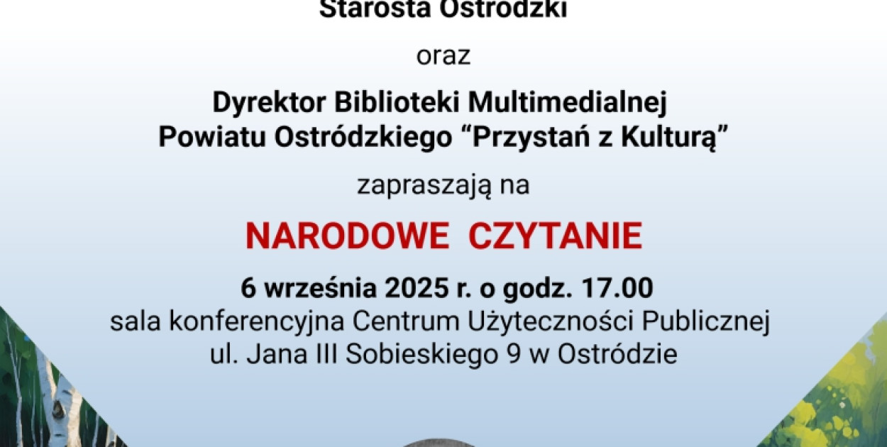 Narodowe czytanie w Bibliotece Multimedialnej Powiatu Ostródzkiego
