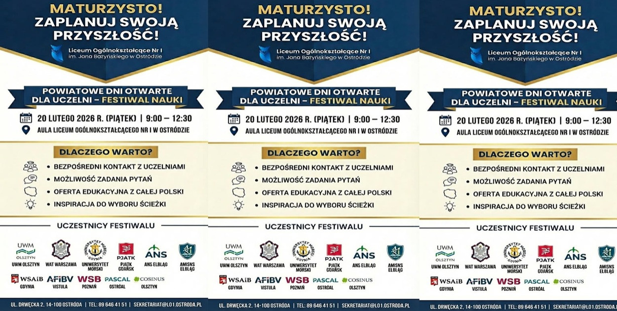 Ostróda: Powiatowe Dni Otwarte dla Uczelni - Festiwal Nauki już 20 lutego