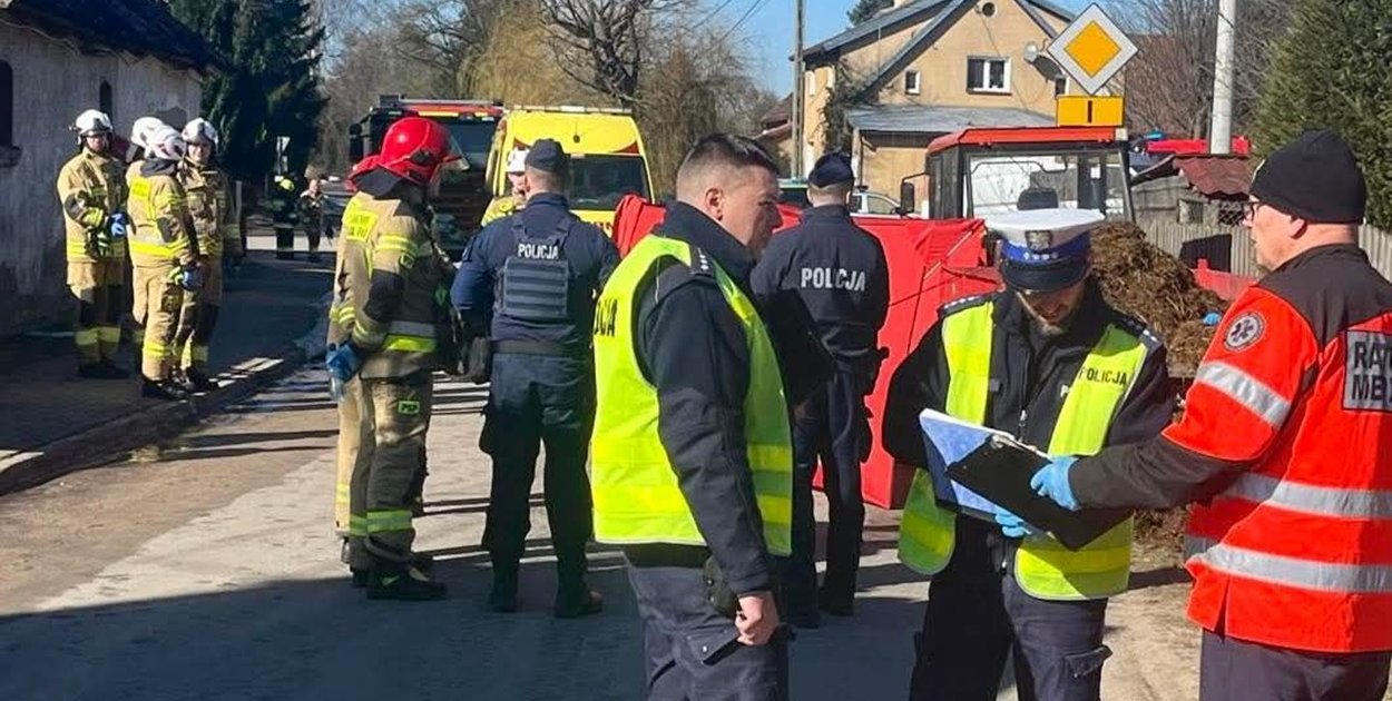 Ostrowin: 42-latek zginął na miejscu przygnieciony przez maszynę rolniczą