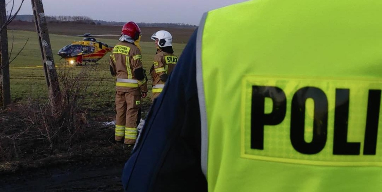 Gruda: 55-latek przygnieciony przez samochód trafił LPR-em do szpitala!