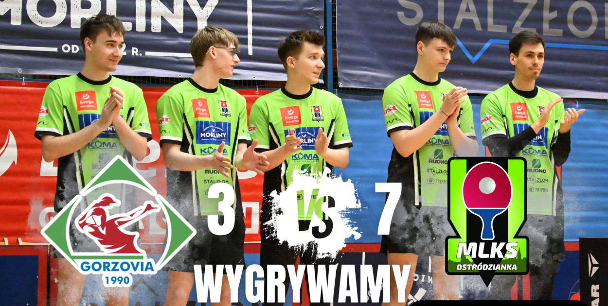 Tenisiści stołowi Energi Morlin Ostróda z ligową wygraną w Gorzowie