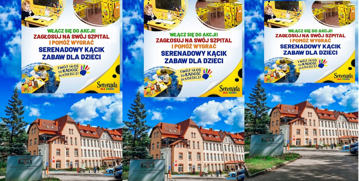 Zagłosuj i pomóż wygrać kącik zabaw dla Dzieci w Szpitalu w Ameryce!