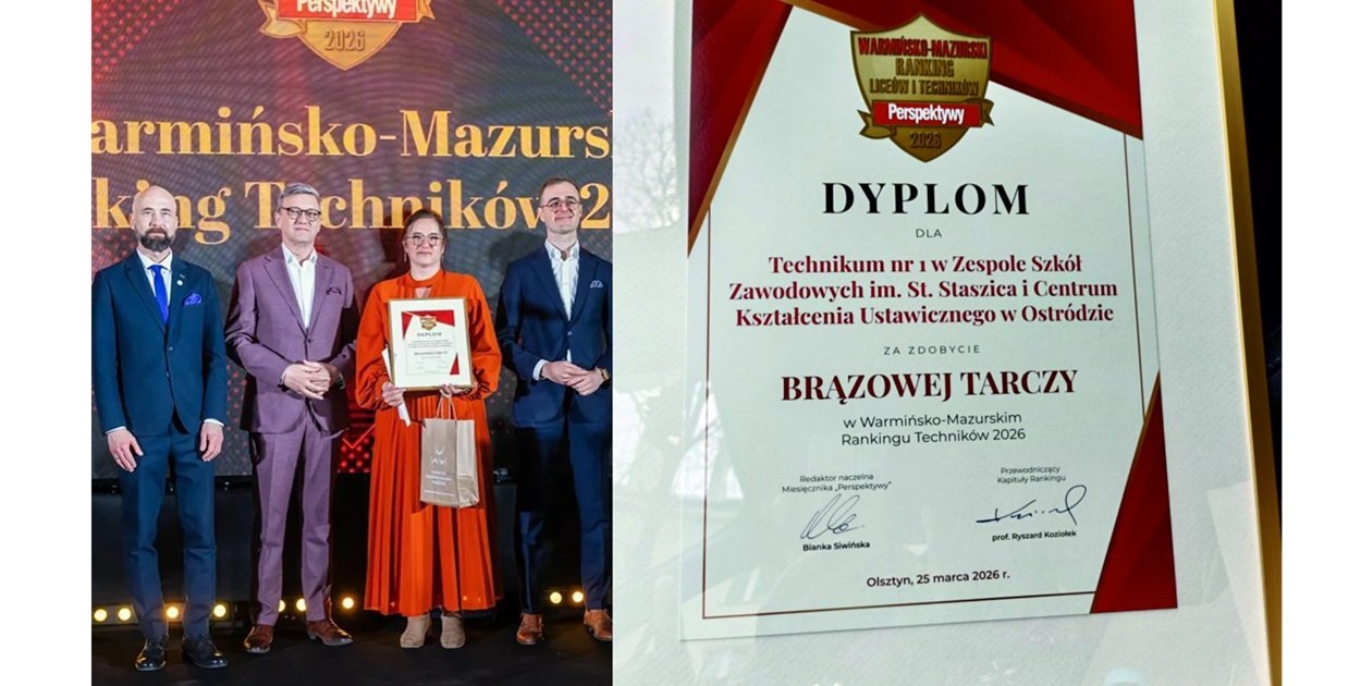ZSZ im. St. Staszica i CKU w Ostródzie z najlepszym technikum w powiecie