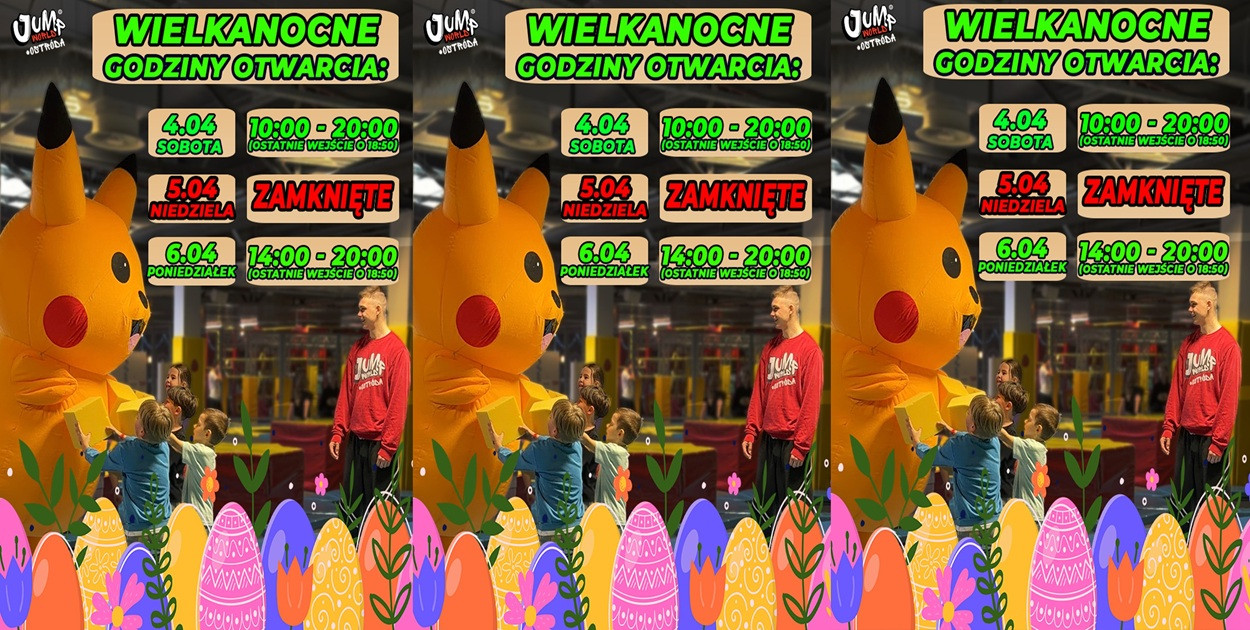 Wielkanoc na sportowo? Sprawdź, kiedy otwarty jest JumpWorld Ostróda!
